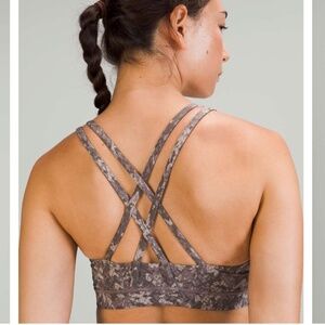 Lululemon Energy Bra Medium Support B–D Cups Hideaway Camo Lunar Rock Multi 4